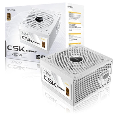 Antec CSK DC 750W White PSU 80+ Bronze ATX Non-Modular PCIe 5.1 Antec CSK DC 750W White PSU 80+ Bronze ATX Non-Modular PCIe 5.1